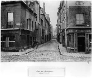 Rue des Bernardins vom Quai de La Tournelle, Paris zwischen 1858-78